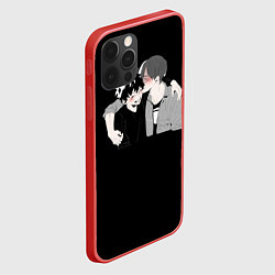 Чехол для iPhone 12 Pro Max My Hero Academia целуются, цвет: 3D-красный — фото 2