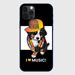 Чехол для iPhone 12 Pro Max I like music, цвет: 3D-черный