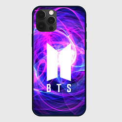 Чехол для iPhone 12 Pro Max BTS: Violet Neon, цвет: 3D-черный