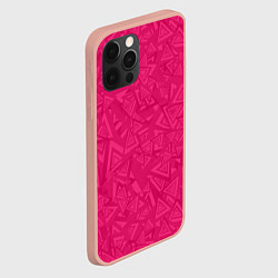 Чехол для iPhone 12 Pro Max Абстракция и фигуры, цвет: 3D-светло-розовый — фото 2