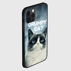 Чехол для iPhone 12 Pro Max Grumpy Cat, цвет: 3D-черный — фото 2