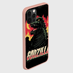 Чехол для iPhone 12 Pro Max Flame Godzilla, цвет: 3D-светло-розовый — фото 2
