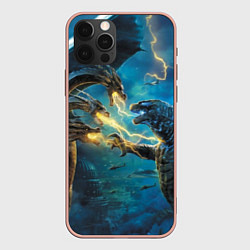 Чехол для iPhone 12 Pro Max Godzilla Rage, цвет: 3D-светло-розовый