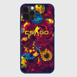 Чехол для iPhone 12 Pro Max CS GO Абстракция, цвет: 3D-тёмно-синий