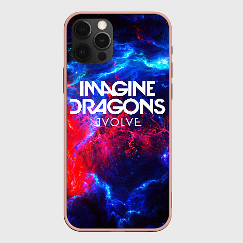 Чехол iPhone 12 Pro Max IMAGINE DRAGONS / 3D-Светло-розовый – фото 1