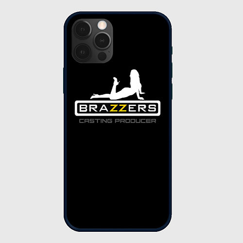 Чехол iPhone 12 Pro Max Brazzers casting producer / 3D-Черный – фото 1