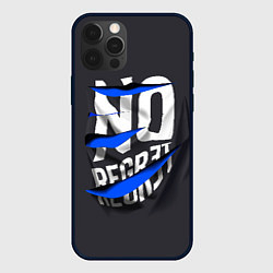 Чехол для iPhone 12 Pro Max Без сожаления объемная надпись, цвет: 3D-черный