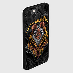 Чехол для iPhone 12 Pro Max Metallica мышь летучая, цвет: 3D-черный — фото 2