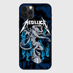 Чехол для iPhone 12 Pro Max Metallica - бес, цвет: 3D-черный