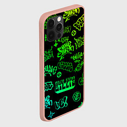 Чехол для iPhone 12 Pro Max BILLIE EILISH: Grunge Graffiti, цвет: 3D-светло-розовый — фото 2
