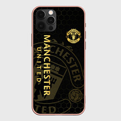 Чехол для iPhone 12 Pro Max Манчестер Юнайтед - team coat of arms, цвет: 3D-светло-розовый