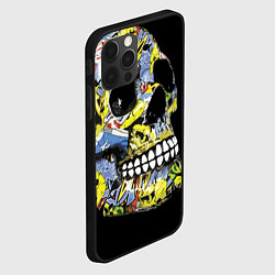 Чехол для iPhone 12 Pro Max Graffiti - Skull, цвет: 3D-черный — фото 2