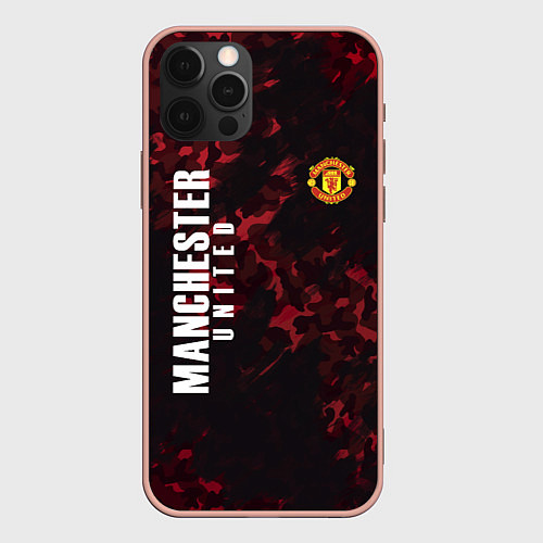 Чехол iPhone 12 Pro Max Manchester United / 3D-Светло-розовый – фото 1