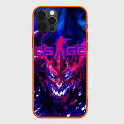 Чехол для iPhone 12 Pro Max CS GO текстура ТОП, цвет: 3D-красный