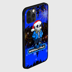 Чехол для iPhone 12 Pro Max НОВОГОДНИЙ UNDERTALE, цвет: 3D-черный — фото 2