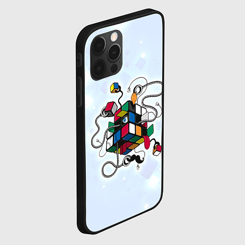 Чехол iPhone 12 Pro Max Кубик Рубика / 3D-Черный – фото 2
