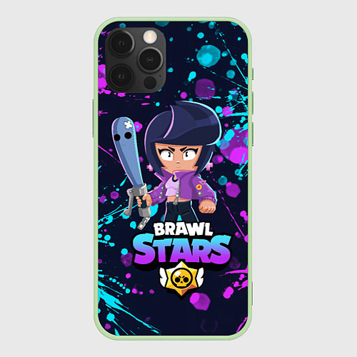 Чехол iPhone 12 Pro Max BRAWL STARS BIBI / 3D-Салатовый – фото 1