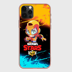 Чехол для iPhone 12 Pro Max BRAWL STARS MAX, цвет: 3D-светло-розовый