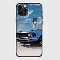 Чехол для iPhone 12 Pro Max Mustang, цвет: 3D-черный