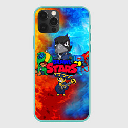 Чехол для iPhone 12 Pro Max BRAWL STARS, цвет: 3D-мятный