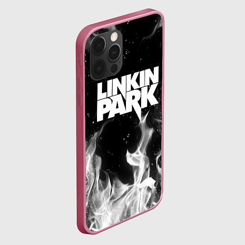 Чехол iPhone 12 Pro Max LINKIN PARK / 3D-Малиновый – фото 2