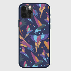 Чехол для iPhone 12 Pro Max Райские попугаи, цвет: 3D-черный