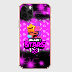 Чехол для iPhone 12 Pro Max BRAWL STARS:SANDY, цвет: 3D-светло-розовый