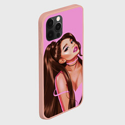 Чехол для iPhone 12 Pro Max Ariana Grande Ариана Гранде, цвет: 3D-светло-розовый — фото 2