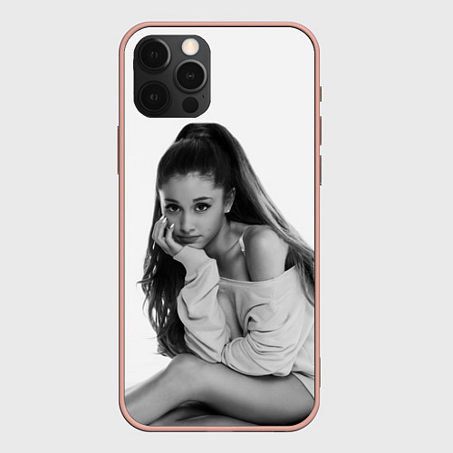 Чехол iPhone 12 Pro Max Ariana Grande Ариана Гранде / 3D-Светло-розовый – фото 1