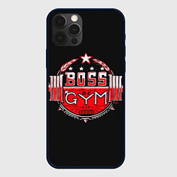 Чехол для iPhone 12 Pro Max Boss of GYM акварель, цвет: 3D-черный