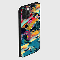 Чехол для iPhone 12 Pro Max Абстрактный рисунок, цвет: 3D-черный — фото 2