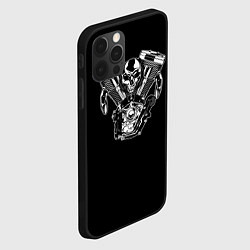 Чехол для iPhone 12 Pro Max Движковый череп, цвет: 3D-черный — фото 2