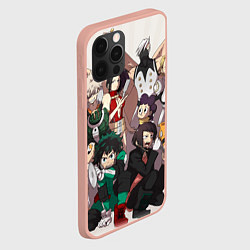 Чехол для iPhone 12 Pro Max MY HERO ACADEMIA множество героев, цвет: 3D-светло-розовый — фото 2