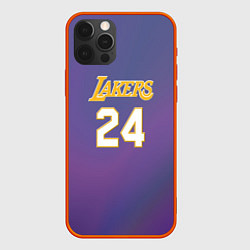 Чехол для iPhone 12 Pro Max Los Angeles Lakers Kobe Brya, цвет: 3D-красный