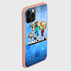 Чехол для iPhone 12 Pro Max Minecraft Майнкрафт, цвет: 3D-светло-розовый — фото 2