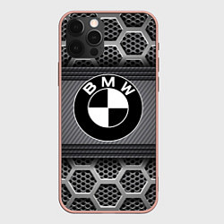 Чехол для iPhone 12 Pro Max BMW, цвет: 3D-светло-розовый