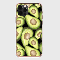 Чехол для iPhone 12 Pro Max Avocado background, цвет: 3D-светло-розовый