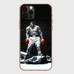 Чехол для iPhone 12 Pro Max Muhammad Ali, цвет: 3D-светло-розовый