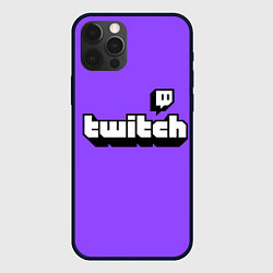 Чехол для iPhone 12 Pro Max Twitch, цвет: 3D-черный