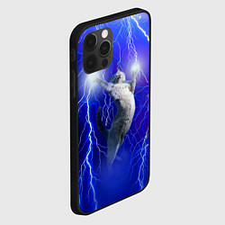 Чехол для iPhone 12 Pro Max Грозовой кошак, цвет: 3D-черный — фото 2