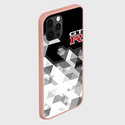 Чехол для iPhone 12 Pro Max NISSAN GTR, цвет: 3D-светло-розовый — фото 2