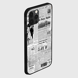 Чехол для iPhone 12 Pro Max Газета Newspaper, цвет: 3D-черный — фото 2