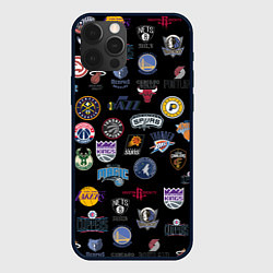 Чехол для iPhone 12 Pro Max NBA Pattern, цвет: 3D-черный