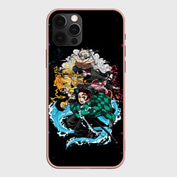 Чехол для iPhone 12 Pro Max KIMETSU NO YAIBA, цвет: 3D-светло-розовый