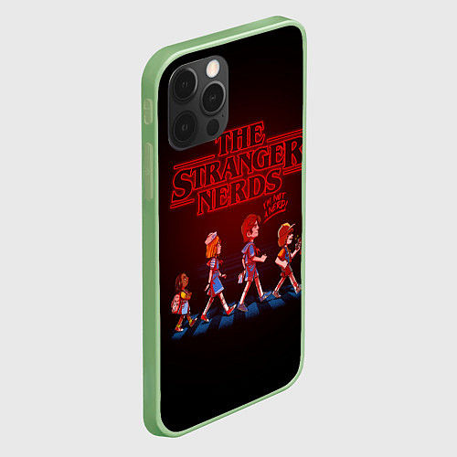 Чехол iPhone 12 Pro Max STRANGER THINGS / 3D-Салатовый – фото 2
