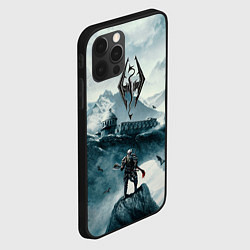 Чехол для iPhone 12 Pro Max Skyrim Warrior, цвет: 3D-черный — фото 2