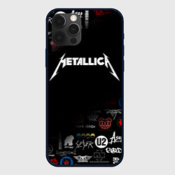 Чехол для iPhone 12 Pro Max Metallica, цвет: 3D-черный