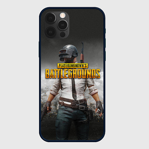 Чехол iPhone 12 Pro Max PUBG / 3D-Черный – фото 1