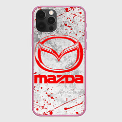 Чехол для iPhone 12 Pro Max MAZDA RED LOGO, цвет: 3D-малиновый
