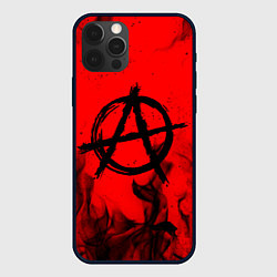 Чехол для iPhone 12 Pro Max АНАРХИЯ, цвет: 3D-черный